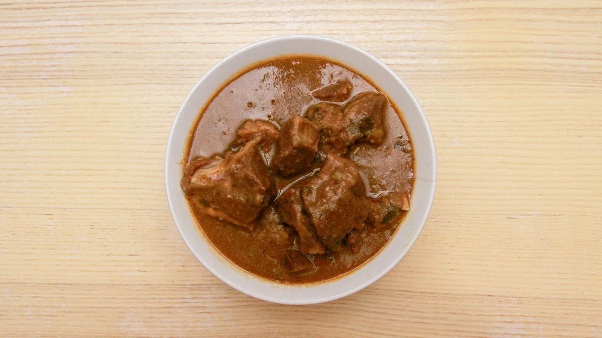 Pounded Yam with Nigerian soup at Lochi Afro Nija