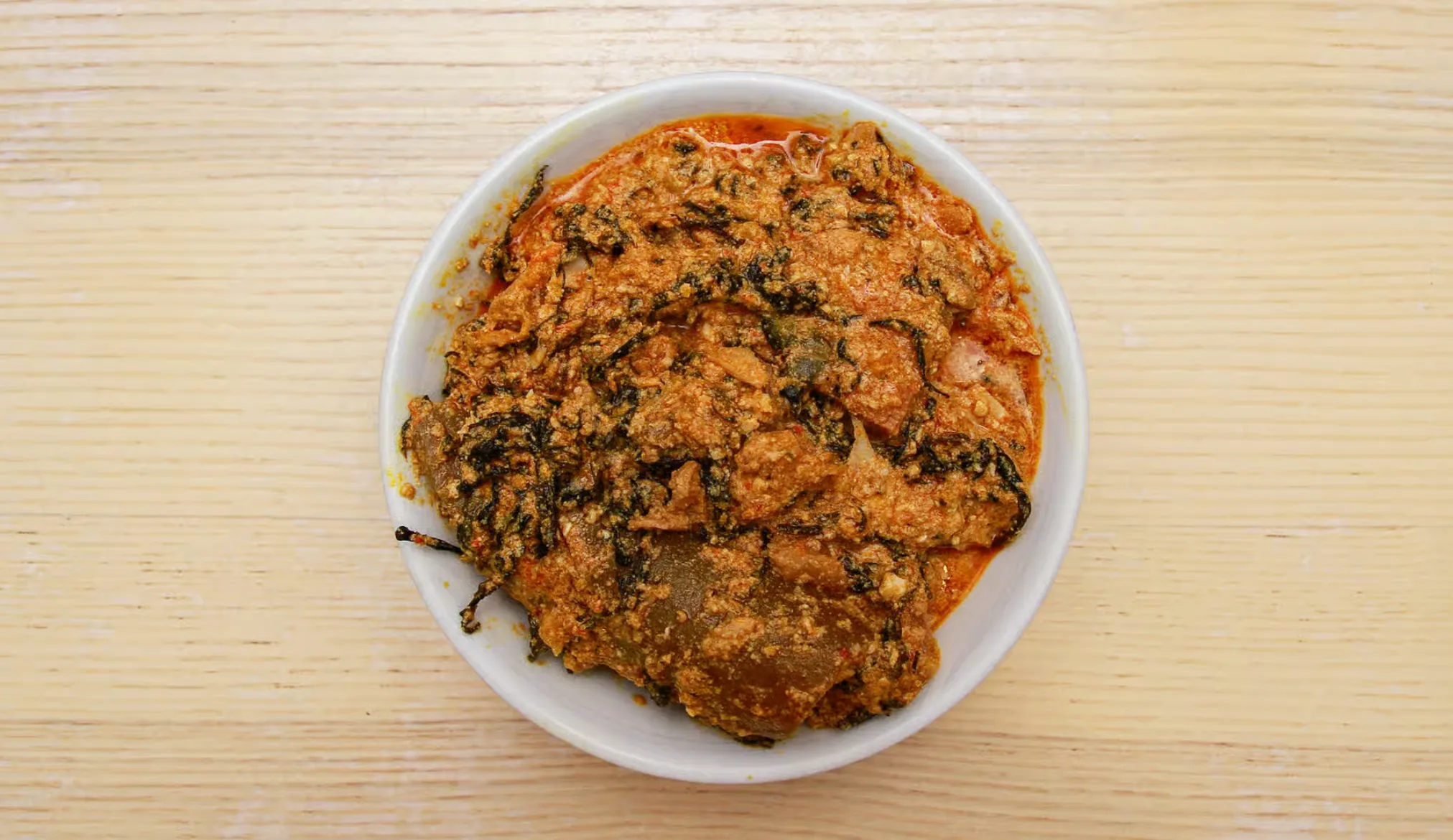 Delicious Egusi Soup at Lochi Afro Nija Nigerian Restaurant in Edmonton, AB